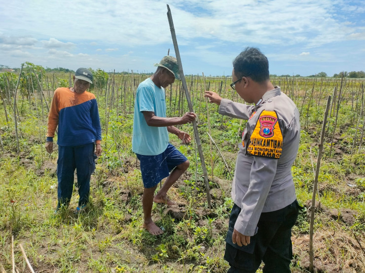 Bhabinkamtibmas Desa Wonoplintahan Laksanakan Pengecekan Lahan P2B