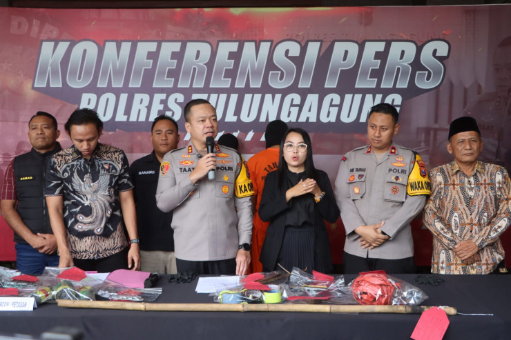 Polres Tulungagung Tetapkan 7 Tersangka Kasus Balon Udara Berpetasan 105 buah