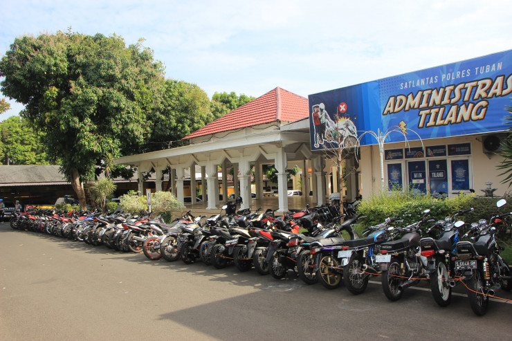 Respon Pengaduan Masyarakat Polres Tuban Amankan 65 Unit Motor Tidak Sesuai Spektek