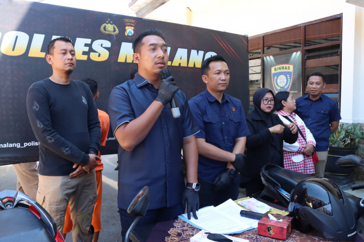 Gercep Polres Malang Berhasil Amankan Tersangka Pencuri Motor Kurir Yakult yang Viral di Medsos